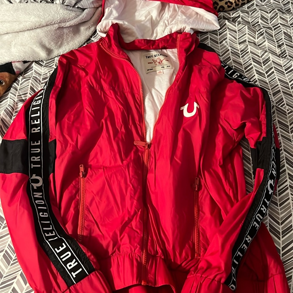 Unisex true religion wind breaker jacket